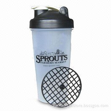 600mL/20oz Shaker Bottle with Strainer Mixer Inside